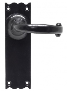 Cottage Lever Door Handle on Various Backplates